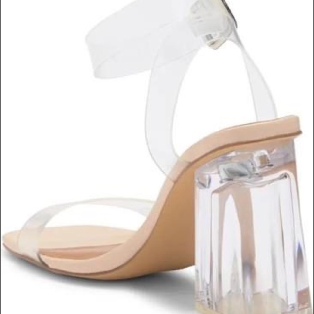 Steve Madden hundred clear heeled sandal- brand new
